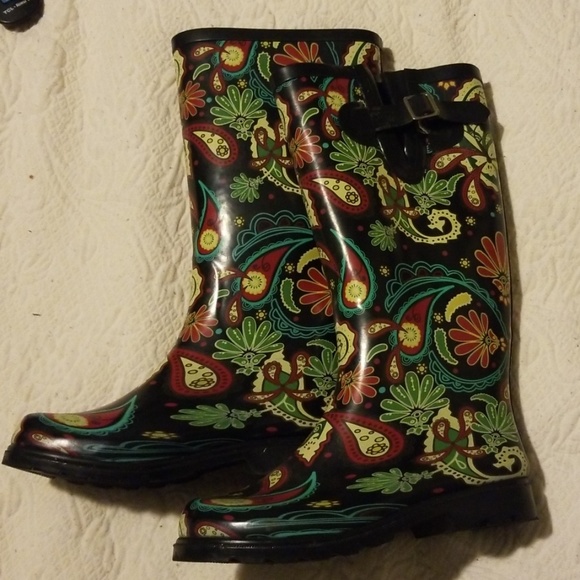 Nomad Women's Size 6 Kids size 4 Black Rain Boots - Picture 5 of 7